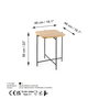 Hanah Home Mesa de Centro Shb-005 de Madera y Metal